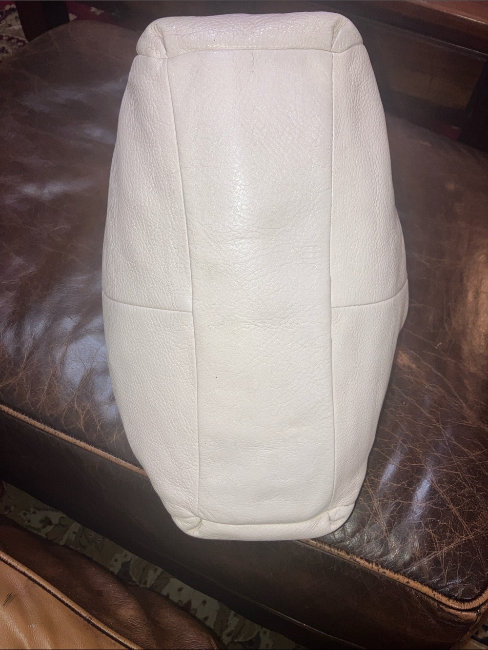 Coach White Leather Shoulder Bag with Pink Scarf Accent - Picture 8 of 16